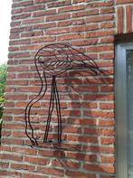 Flamingo in gelakt smeedijzer, Jardin & Terrasse, Décoration murale de jardin, Comme neuf, Enlèvement