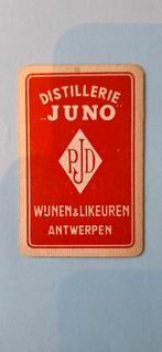 Speelkaart Antwerpen  – Distillerie  Juno _28, Ophalen of Verzenden, Gebruikt, Speelkaart(en)