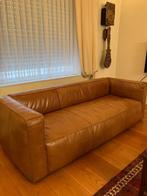 Flamant - 3-zit in hoogwaardig cognackleurig leder, Huis en Inrichting, Ophalen, Gebruikt, 100 tot 125 cm, Driepersoons