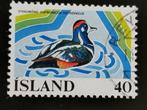 Ijsland 1977 - waterbescherming - vogels - eend, Postzegels en Munten, IJsland, Ophalen of Verzenden, Gestempeld