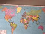 Grote wereldkaart, Boeken, Atlassen en Landkaarten, Ophalen, Zo goed als nieuw