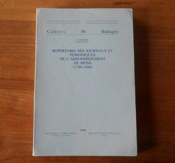 Répertoire journaux et périodiques arrondissement de Mons beschikbaar voor biedingen