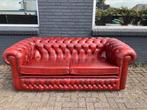 Stoere Chesterfield Zetel rood GRATIS GELEVERD, Huis en Inrichting, Ophalen of Verzenden, Leer