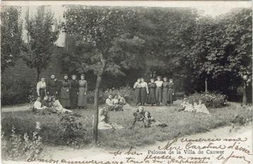 Carte postale ancienne Bruxelles Pelouse Villa de Cauwer, Envoi, Avant 1920, Affranchie, Bruxelles (Capitale)