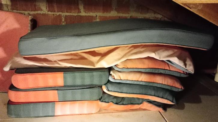 tuinkussens voor houten set, Tuin en Terras, Tuinmeubel-accessoires, Gebruikt, Ophalen