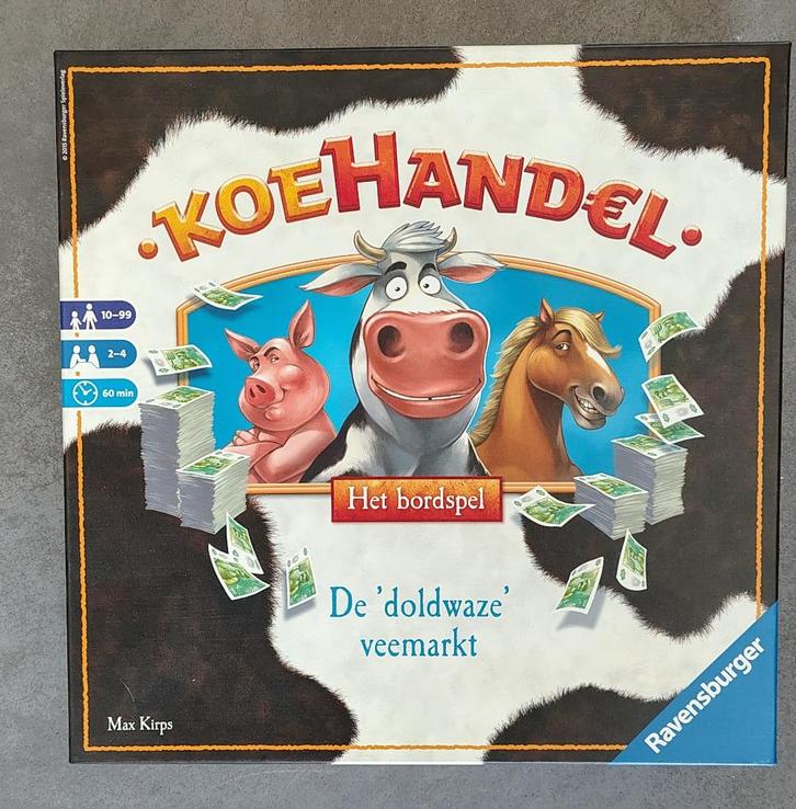 Spel Koehandel (bordspel), Hobby en Vrije tijd, Gezelschapsspellen | Bordspellen, Zo goed als nieuw, Een of twee spelers, Drie of vier spelers