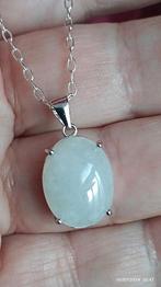 Sterling zilveren hanger met jade uit Myanmar, Nieuw, Ophalen of Verzenden, Met edelsteen, Zilver