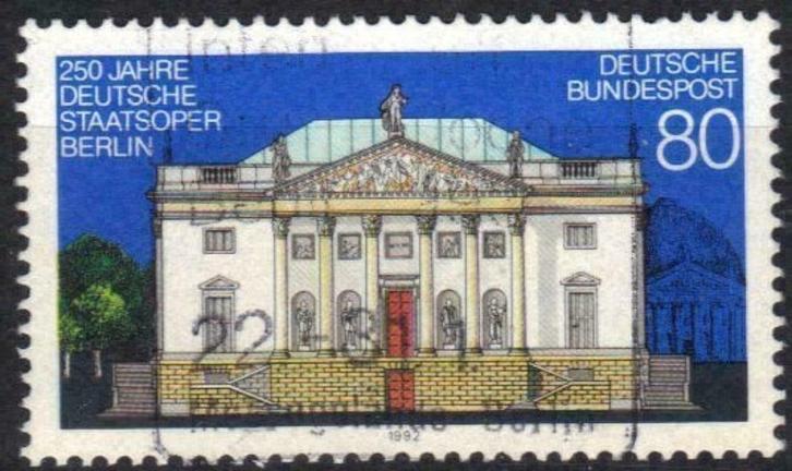 Duitsland Bundespost 1992 - Yvert 1455 - Opera Berlijn (ST), Postzegels en Munten, Postzegels | Europa | Duitsland, Gestempeld
