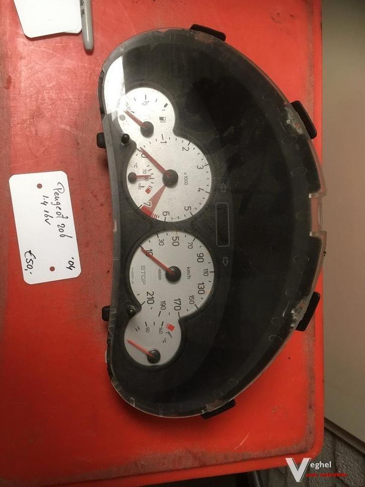 Peugeot 206 1.4 16v 2004 km tellerklok, Auto-onderdelen, Dashboard en Schakelaars, Gebruikt, Ophalen of Verzenden