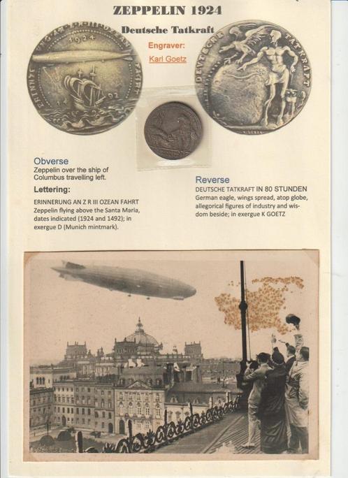 herinnering aan de oceaan-oversteek van de Zeppelin Z R III, Postzegels en Munten, Munten en Bankbiljetten | Verzamelingen, Munten
