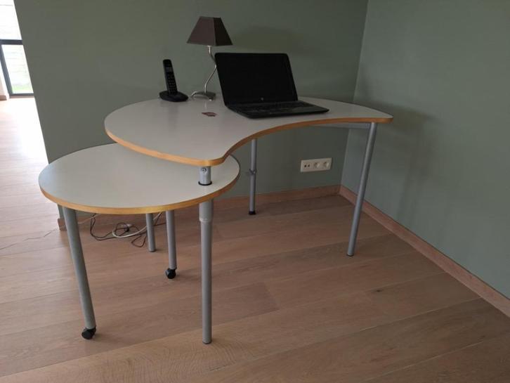 Computertafel met verdraaibaar bijzettafel, Computers en Software, Laptoptafels, Gebruikt, Ophalen