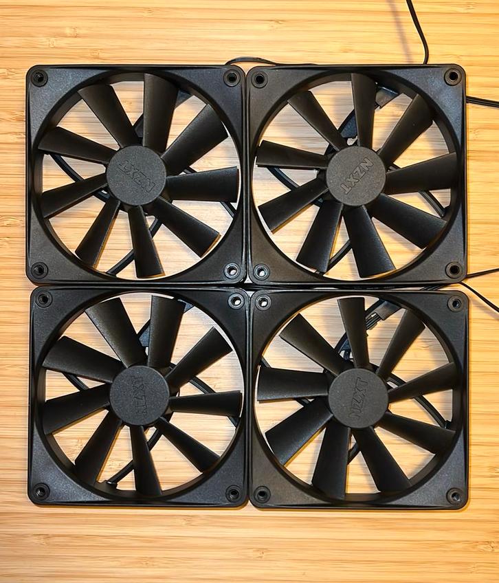 NZXT 120mm PC ventilatoren - 4 stuk, nieuw in perfecte staat, Computers en Software, Computerkoelers, Nieuw, Ophalen