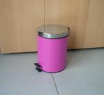 Fuchsia roze metalen 5 liter pedaalemmer, Enlèvement ou Envoi
