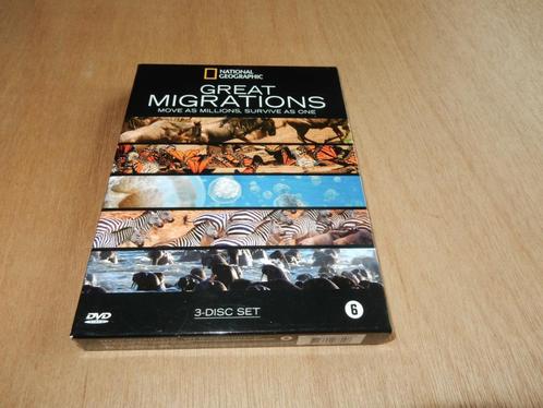 nr.316 - Dvd: great migrations - documentaire, Cd's en Dvd's, Dvd's | Documentaire en Educatief, Zo goed als nieuw, Natuur, Vanaf 6 jaar