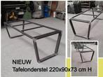 eettafel - tuintafel - NIEUW tafelonderstel 220x90x73cm hoog, Huis en Inrichting, Tafels | Eettafels, Ophalen, 50 tot 100 cm, Vijf personen of meer