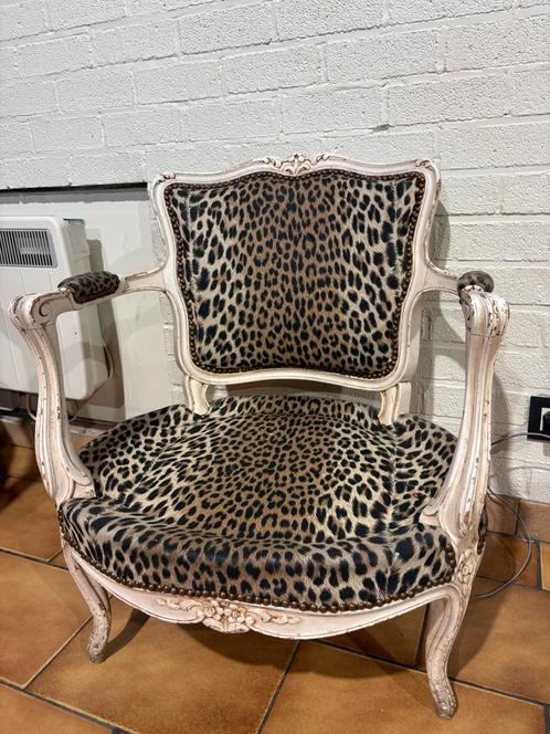 Vintage barok leopard fauteuil, Antiek en Kunst, Antiek | Meubels | Stoelen en Sofa's, Ophalen