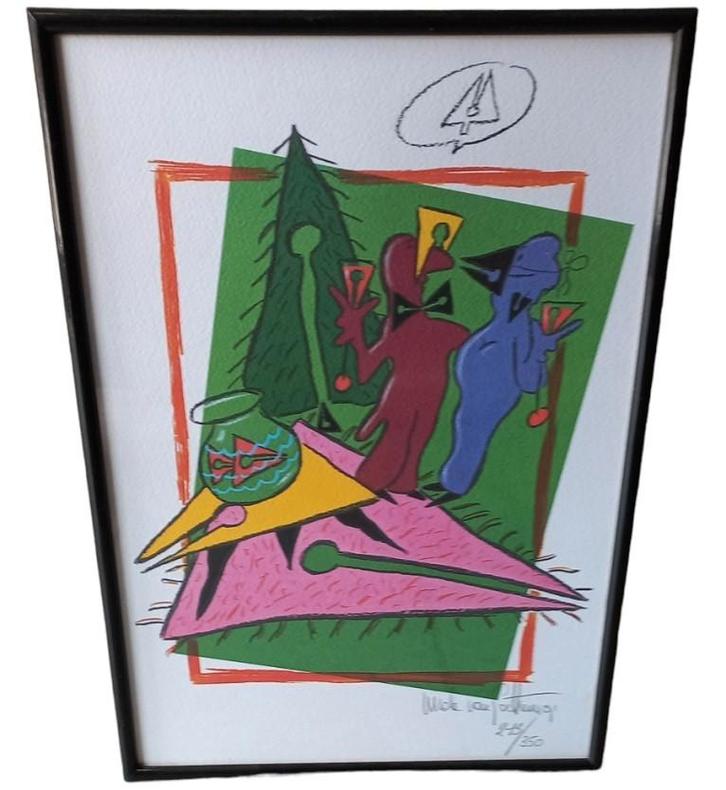 Nicole Van goethem 1941-2000.kleurenlitho., Antiek en Kunst, Kunst | Litho's en Zeefdrukken, Ophalen of Verzenden