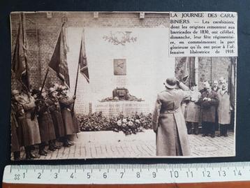 Knipsel op stevig papier Schaarbeek Oorlogsmonument beschikbaar voor biedingen