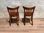 2 oude café stoelen / prijs per stoel, Twee, Gebruikt, Ophalen of Verzenden, Bruin