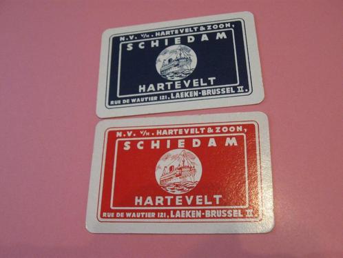 2 oude losse speelkaarten Schiedam Hartevelt (116), Verzamelen, Speelkaarten, Jokers en Kwartetten, Zo goed als nieuw, Speelkaart(en)