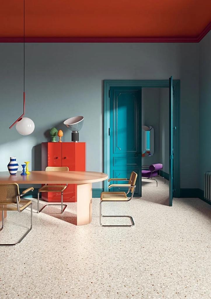 Tegel Effect Terrazzo Look 1200x600, Doe-het-zelf en Bouw, Tegels, Nieuw, Vloertegels, Graniet, 60 cm of meer, 60 cm of meer, 10 m² of meer