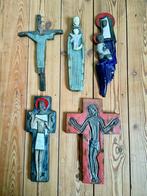 Keramiek - Perignem - kruis en heiligenbeelden, Ophalen of Verzenden