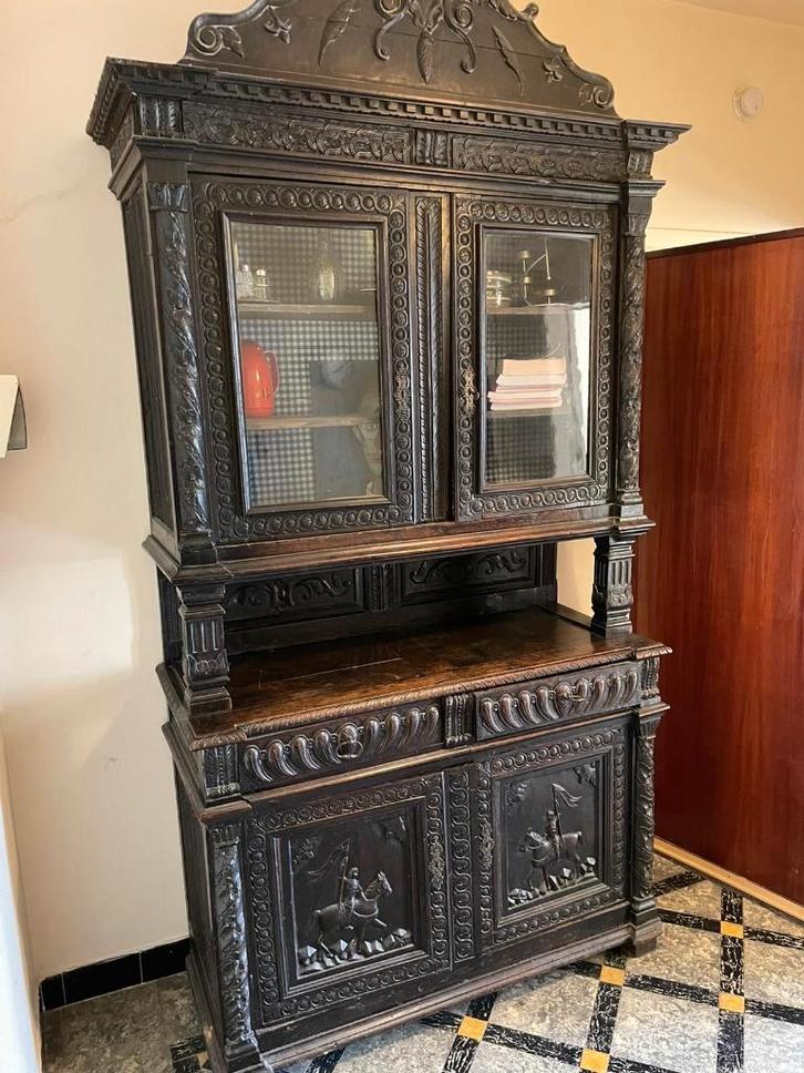 véritable armoire bretonne en bois d'If 19e siècle, Antiek en Kunst, Antiek | Keramiek en Aardewerk, Ophalen