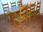 Eiken tafel met 6 stoelen, Huis en Inrichting, Eikenhout, Zo goed als nieuw, Ophalen