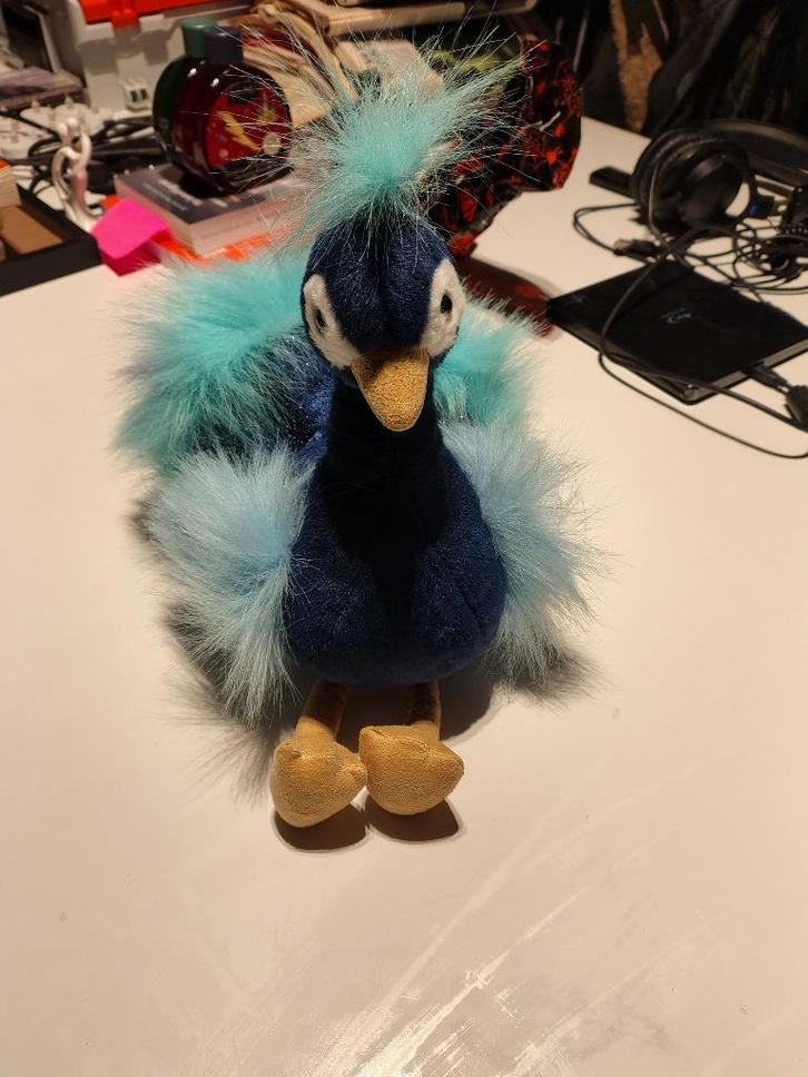 knuffel pauw uit Pairi Daiza nieuw valentijn, Collections, Ours & Peluches, Neuf, Autres types, Autres marques, Enlèvement ou Envoi