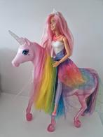 Barbie met unicorn dreamtopia interactief, Kinderen en Baby's, Zo goed als nieuw, Ophalen, Barbie