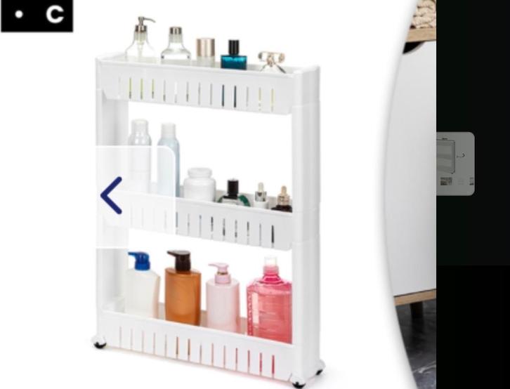 Chariot roulant de rangement peu encombrant homeconfort neuf, Maison & Meubles, Armoires | Casiers, Neuf, Enlèvement ou Envoi