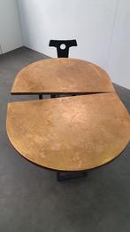 Grote messing design tafel ovaal modulair - ruw staal, Antiek en Kunst, Ophalen