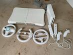 Wii console met balance board, 2 controllers en 3 * stuur, Ophalen, Gebruikt