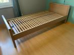 Eenpersoonsbed en nachtkastje, Blauw, Modern, Gebruikt, 210 cm