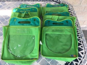 Lot de 6 pochettes de rangement WESCO de couleur vert pomme. beschikbaar voor biedingen