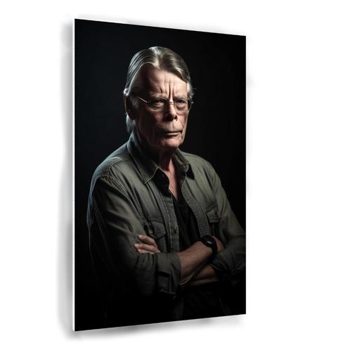 Stephen King portret schilderij 50x75cm Forex + Ophangsystee, Huis en Inrichting, Woonaccessoires | Schilderijen, Tekeningen en Foto's