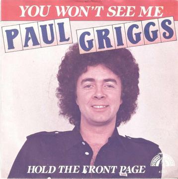 single Paul Griggs - You won’t see me beschikbaar voor biedingen
