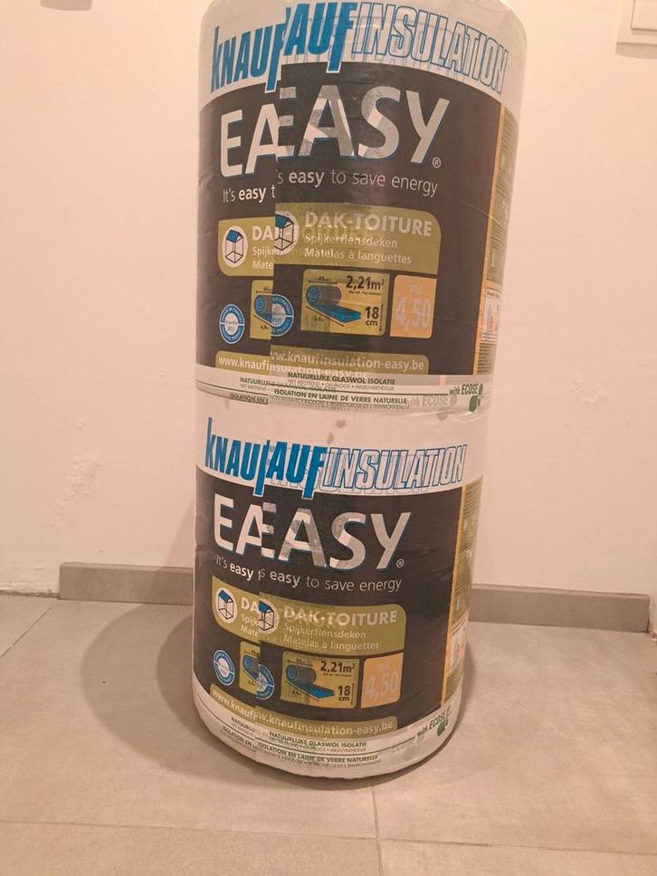 Knauf glaswol 18cm dik, 45cm breed. 27 pakken . 50€/pak, Doe-het-zelf en Bouw, Isolatie en Afdichting, Nieuw, Dakisolatie, Glaswol