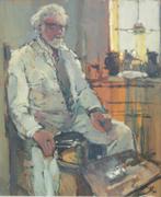 Remi Van Sluys (1907-1993): Zelfportret (53 x 63 cm), Antiek en Kunst, Ophalen of Verzenden