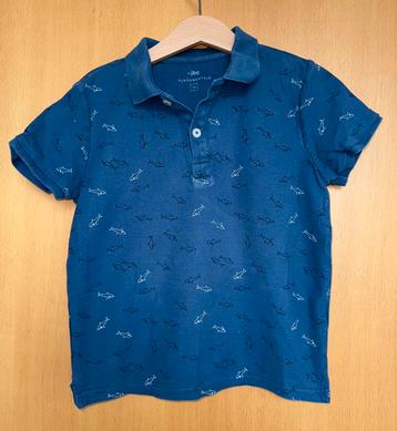 Poloshirt (JBC) met haaien maat 134, Enlèvement, JBC., Garçon, Chemise ou À manches longues