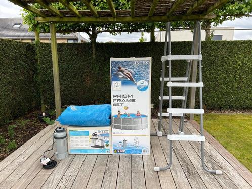 Intex zwembad incl. toebehoren in prima staat!, Tuin en Terras, Zwembaden, Zo goed als nieuw, Opzetzwembad, 120 cm of meer, 200 tot 400 cm