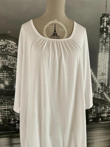 witte basic blouse - 46-48 - voor een prijsje beschikbaar voor biedingen