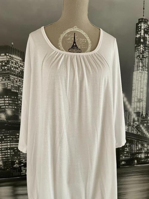 witte basic blouse - 46-48 - voor een prijsje, Kleding | Dames, Blouses en Tunieken, Zo goed als nieuw, Maat 46/48 (XL) of groter