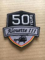 Badge : 50 Years Alouette III - 40Sqn - Basis Koksijde., Ophalen of Verzenden, Nieuw, Patch, Badge of Embleem