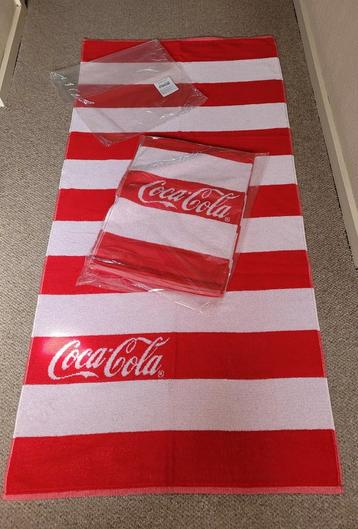2 grote coca-cola strandhanddoeken ...nieuw  beschikbaar voor biedingen