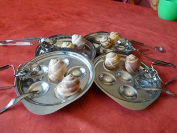 Assiettes pour escargots de Bourgogne