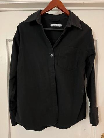 hemd zwart fluweel NAKD (xs)