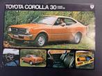 Brochureblad Toyota corolla 30 coupe en SR coupe 1978, Ophalen of Verzenden, Gelezen, Toyota