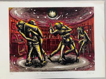 Frank Maieu - zeefdruk - Les Entraineuses beschikbaar voor biedingen