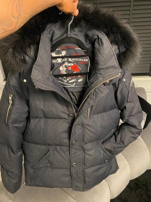 Moose Knuckles Q3, Vêtements | Hommes, Vestes | Hiver, Comme neuf, Taille 52/54 (L), Bleu, Enlèvement